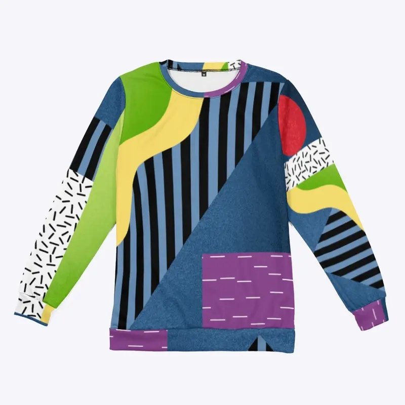 1983, bold printed swatshirt